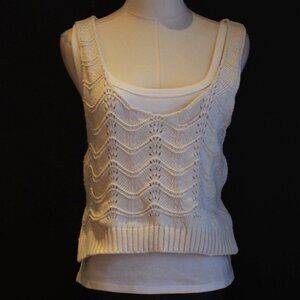 Zara | Beautiful Like NEW Cotton Blend, Knit Tank w Ties